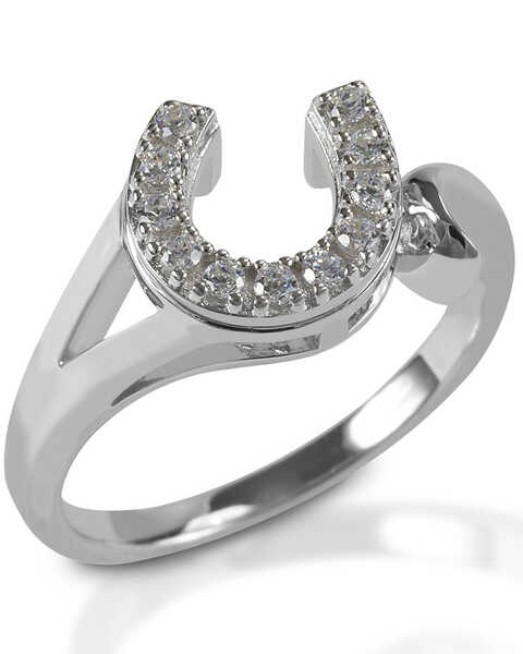 Image #1 - Kelly Herd Women's Offset Horseshoe Ring , Silver, hi-res