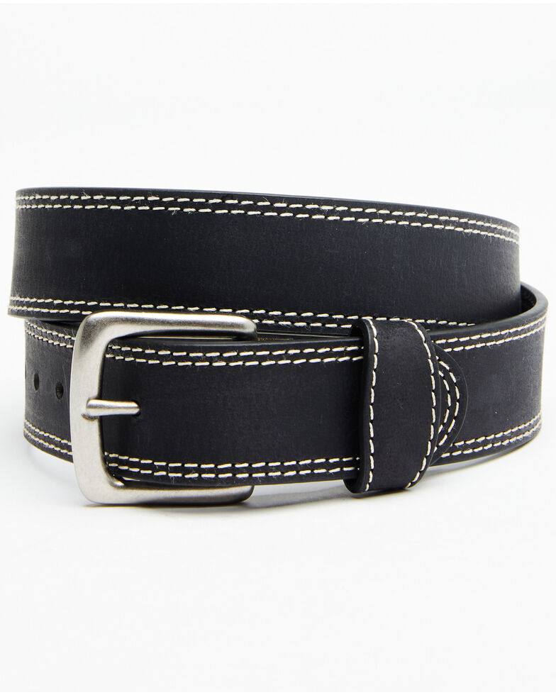 Hawx® Men's Double Contrast Stitch Work Belt, Black, hi-res