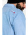 Image #2 - Ariat Men's FR Solid Durastretch Long Sleeve Work Shirt - Tall, Blue, hi-res