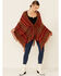 Image #2 - Rock & Roll Denim Women's Serape Stripe Knit Poncho , , hi-res