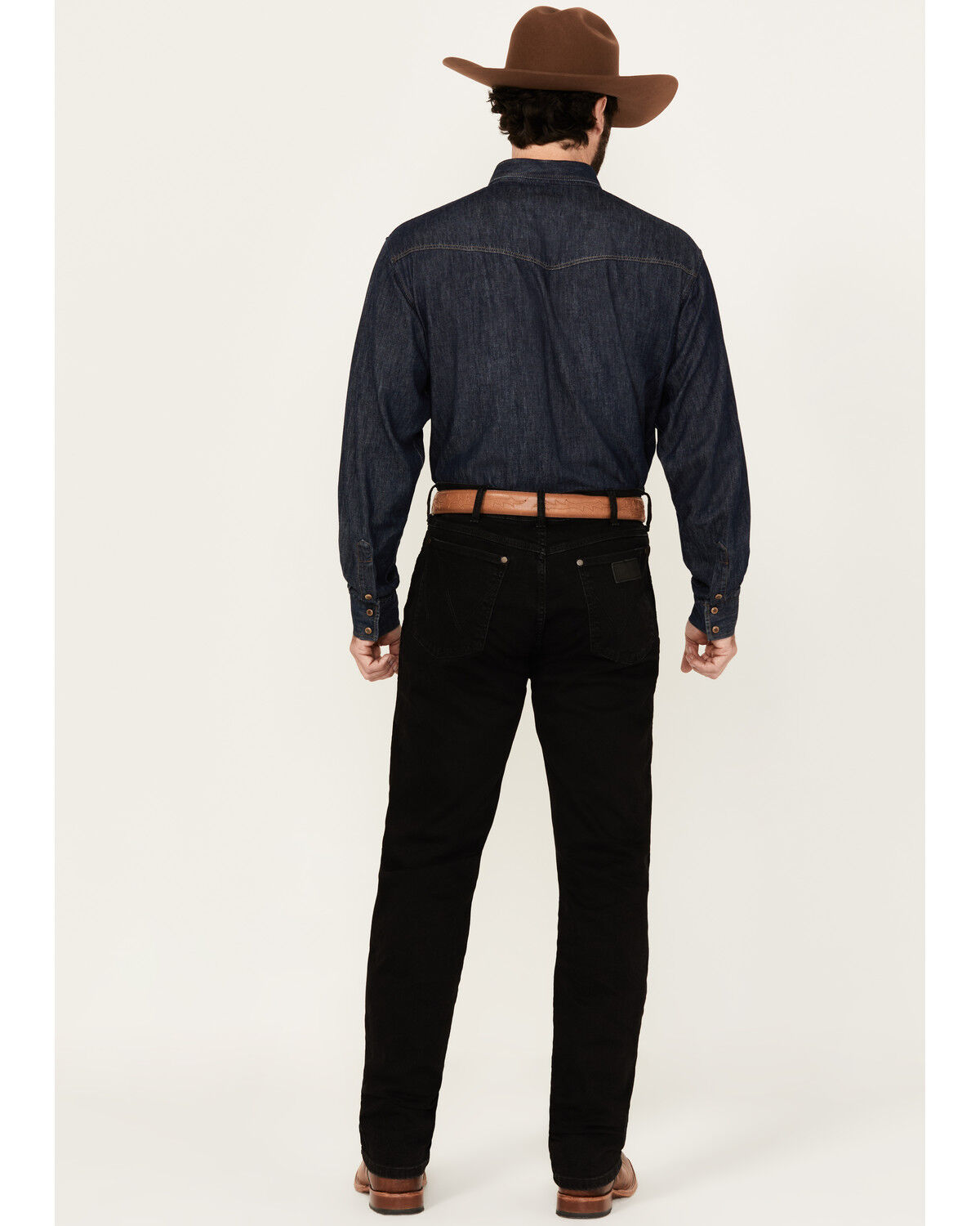 Image #3 - Wrangler Retro Men's Blackwell Slim Straight Stretch Denim Jeans - Tall, Black, hi-res