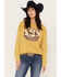 Image #1 - Paramount Network's Yellowstone Women's Dutton Ranch Long Sleeve Raglan Tee, Honey, hi-res