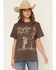 Image #1 - Merch Traffic Women's Kelsea Ballerini Cowboys Cry Too Short Sleeve Graphic Tee, Brown, hi-res