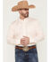Image #1 - Wrangler X Cody Johnson Men's Striped Long Sleeve Button-Down Western Shirt, White, hi-res