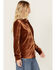 Image #3 - Rock & Roll Denim Women's Velvet Button Up Long Sleeve Shirt, Rust Copper, hi-res