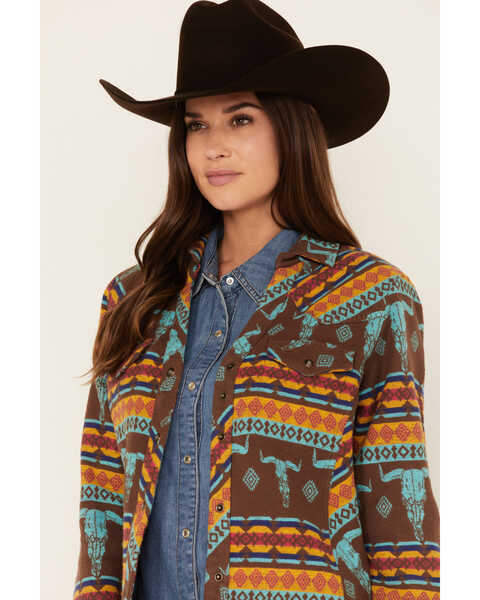 Image #2 - Outback Trading Co Women's Lorelei Long Sleeve Performace Shirt, Brown, hi-res