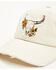 Image #2 - Shyanne Women's Floral Longhorn Ball Cap, Ivory, hi-res