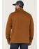 Image #4 - Brothers and Sons Men's Solid Quilt Weathered Mock 1/4 Button Front Pullover, Rust Copper, hi-res