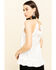 Rock & Roll Denim Women's Ivory Floral Embroidered Halter Top, Ivory, hi-res