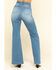 Flying Tomato Women's Denim Tie Front Flare Jeans , Blue, hi-res