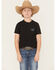 Image #2 - Hooey Boys' Rank Stock Short Sleeve Graphic T-Shirt, Black, hi-res