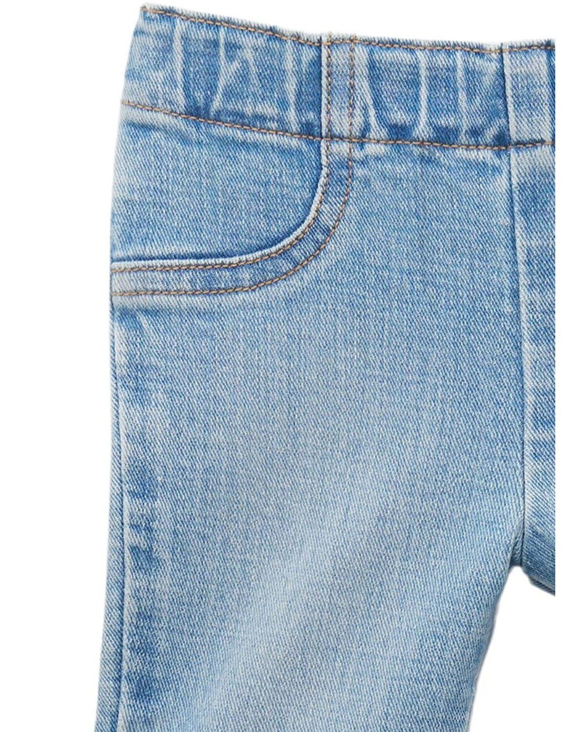Image #4 - Wrangler Toddler Girls' Light Wash Americana Pull-On Flare Jeans, Blue, hi-res