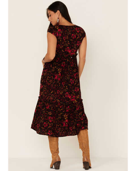 Image #4 - Idyllwind Women's Floral Willow Branch Midi Dress, Black, hi-res