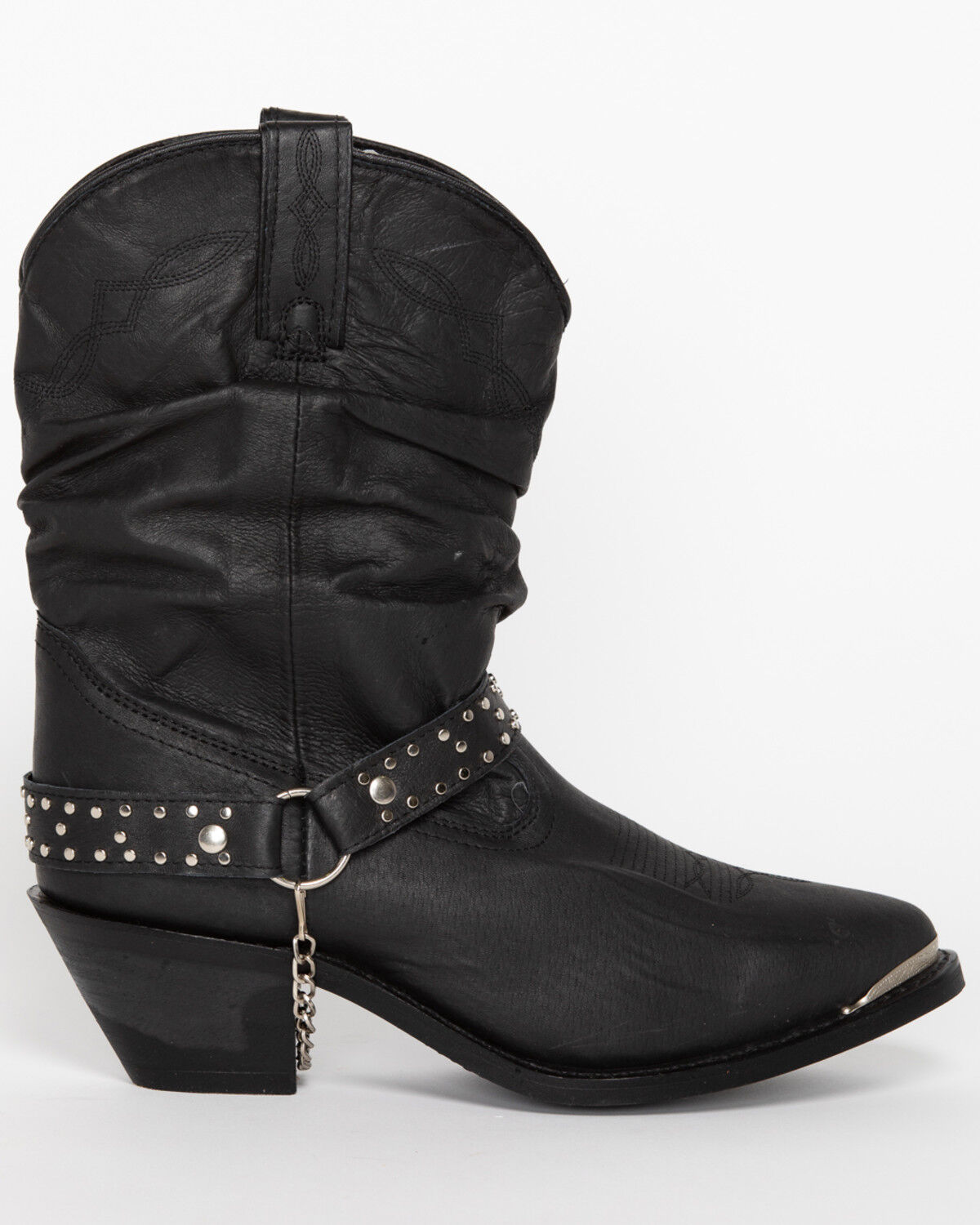 Image #6 - Shyanne Women's Tammye Slouch Harness Fashion Boots - Round Toe, Black, hi-res