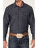 Image #3 - Cody James Men's Washed Out Chambray Southwestern Print Long Sleeve Snap Western Shirt, Navy, hi-res