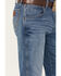 Image #2 - Wrangler Retro Men's Big Sky Medium Wash Slim Bootcut Stretch Jeans, Dark Wash, hi-res