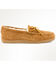 Minnetonka Men's Sheepskin Hardsole Moccasins, Tan, hi-res
