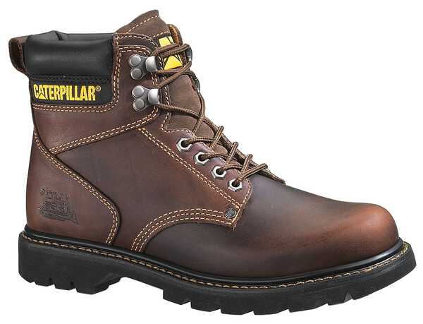 Caterpillar 6" Second Shift Lace-Up Work Boots - Round Toe, Tan, hi-res