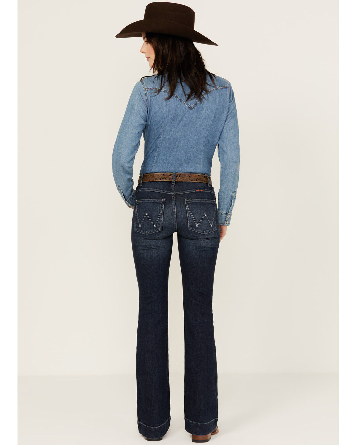 Image #3 - Wrangler Women's Willow Dark Wash Mid Rise Ultimate Riding Trouser Jeans, Dark Wash, hi-res