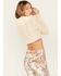 Image #4 - Shyanne Women's Faux Fur Cropped Knit Cardigan, Off White, hi-res