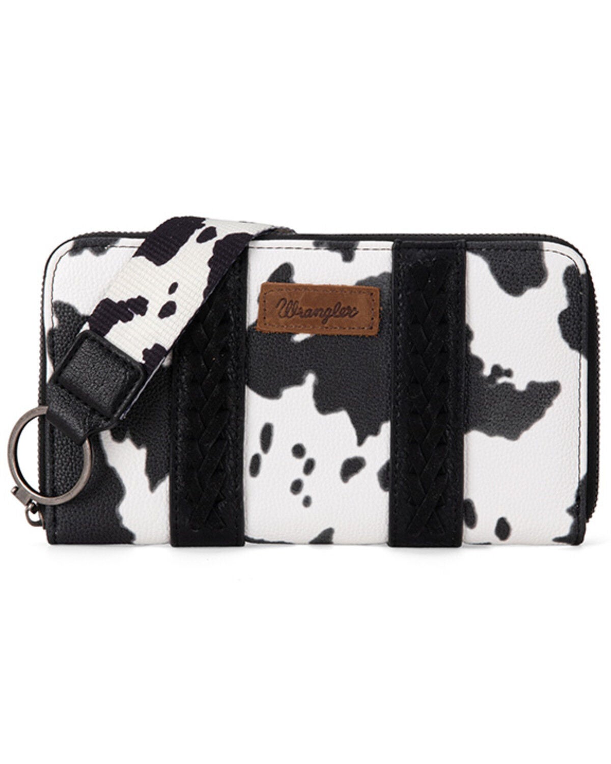 Wrangler Women's Cow Print Wallet, Black, hi-res
