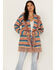 Image #1 - Idyllwind Women's Abilene Striped Fringe Cardigan, Blue, hi-res