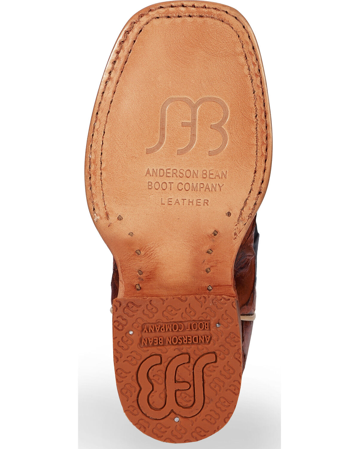 Image #5 - Horse Power Boys' Seas the Day Fish Print Boots - Square Toe, Cognac, hi-res
