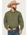 Image #1 - Cinch Men's Solid Long Sleeve Button-Down Performance Stretch Western Shirt, Green, hi-res