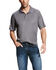 Image #1 - Ariat Men's Grey AC Pique Short Sleeve Polo Shirt , Grey, hi-res