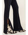 Image #2 - Idyllwind Women's Elliston Dark Wash Mid Rise Studded Slit Bootcut Jeans, Dark Wash, hi-res