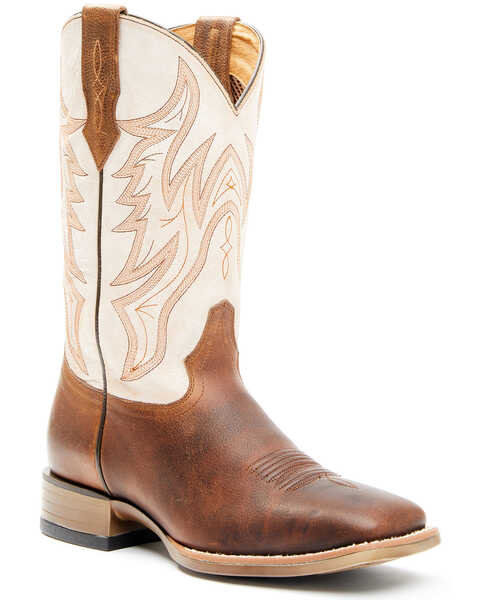 Cody James Men's Hoverfly Western Performance Boots - Broad Square Toe , Cream, hi-res