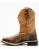 Image #3 - Smoky Mountain Boys' Waylon Western Boots - Broad Square Toe, Distressed Brown, hi-res