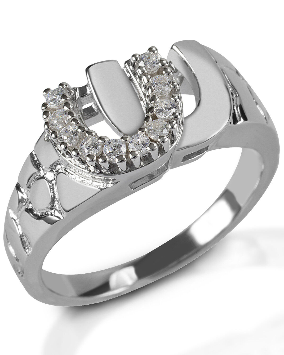 Image #1 - Kelly Herd Men's Double Horseshoe Ring, Silver, hi-res