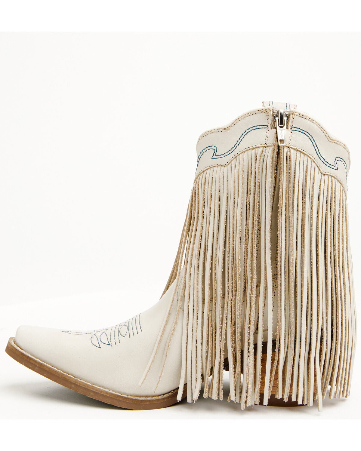 Image #3 - Idyllwind Women's Fringe with Benefits Western Booties - Snip Toe, White, hi-res