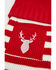 Image #2 - Kurt Adler Red and White Knitted Deer Stocking, Multi, hi-res