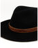 Cody James Men's Brown Leather Embossed Band Western Felt Hat, Black, hi-res
