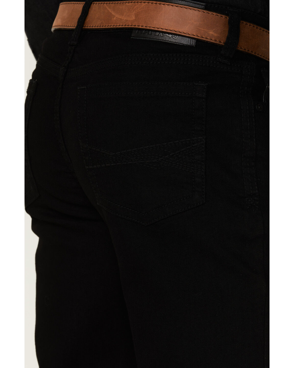 Image #4 - RANK 45® Men's Houston Stretch Stackable Straight Jeans, Black, hi-res