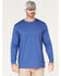 Image #1 - Hawx Men's Logo Graphic Long Sleeve Work T-Shirt , Blue, hi-res