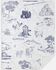 Image #1 - HiEnd Accents Farm Life Campfire Sherpa Throw Blue Blanket, White, hi-res