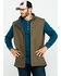 Image #1 - Hawx Men's Olive Canvas Sherpa Lined Work Vest, Olive, hi-res