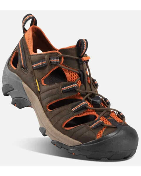 Keen Men's Arroyo II Waterproof Lace Up Hiking Sandal Shoe - Round Toe , Brown, hi-res