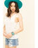 Rock & Roll Denim Women's Tie Strap Sweater Cami  , Ivory, hi-res
