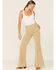 Image #1 - Lee Women's Corduroy High Rise Flare Jeans, Tan, hi-res