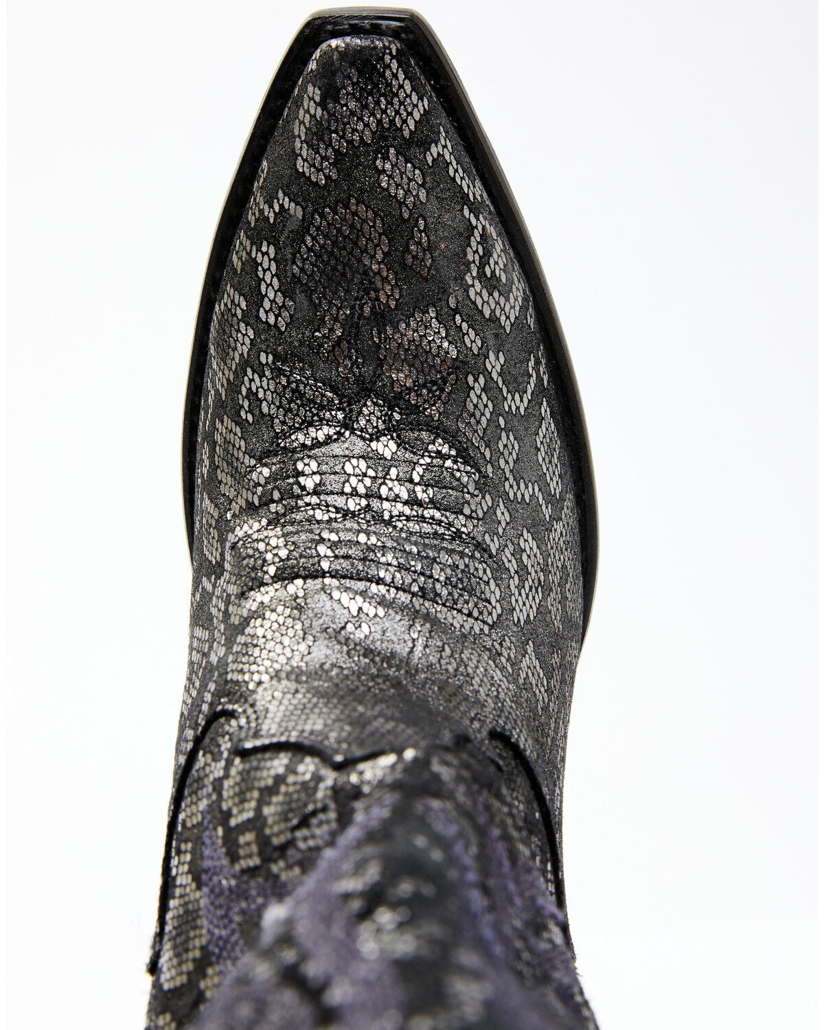 Image #6 - Dan Post Women's Black Snake Print Western Boots - Snip Toe, , hi-res