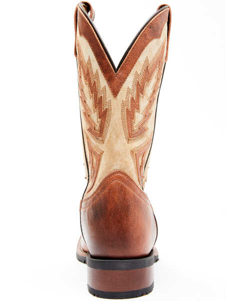Image #5 - Laredo Men's Koufax Western Boots - Broad Square Toe, Brown, hi-res