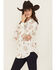 Image #2 - Ariat Women's Homestyle Conversation Print Long Sleeve Button-Down Shirt, Cream, hi-res