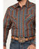 Image #3 - Cinch Men's Serape Striped Long Sleeve Snap Western Shirt, Multi, hi-res