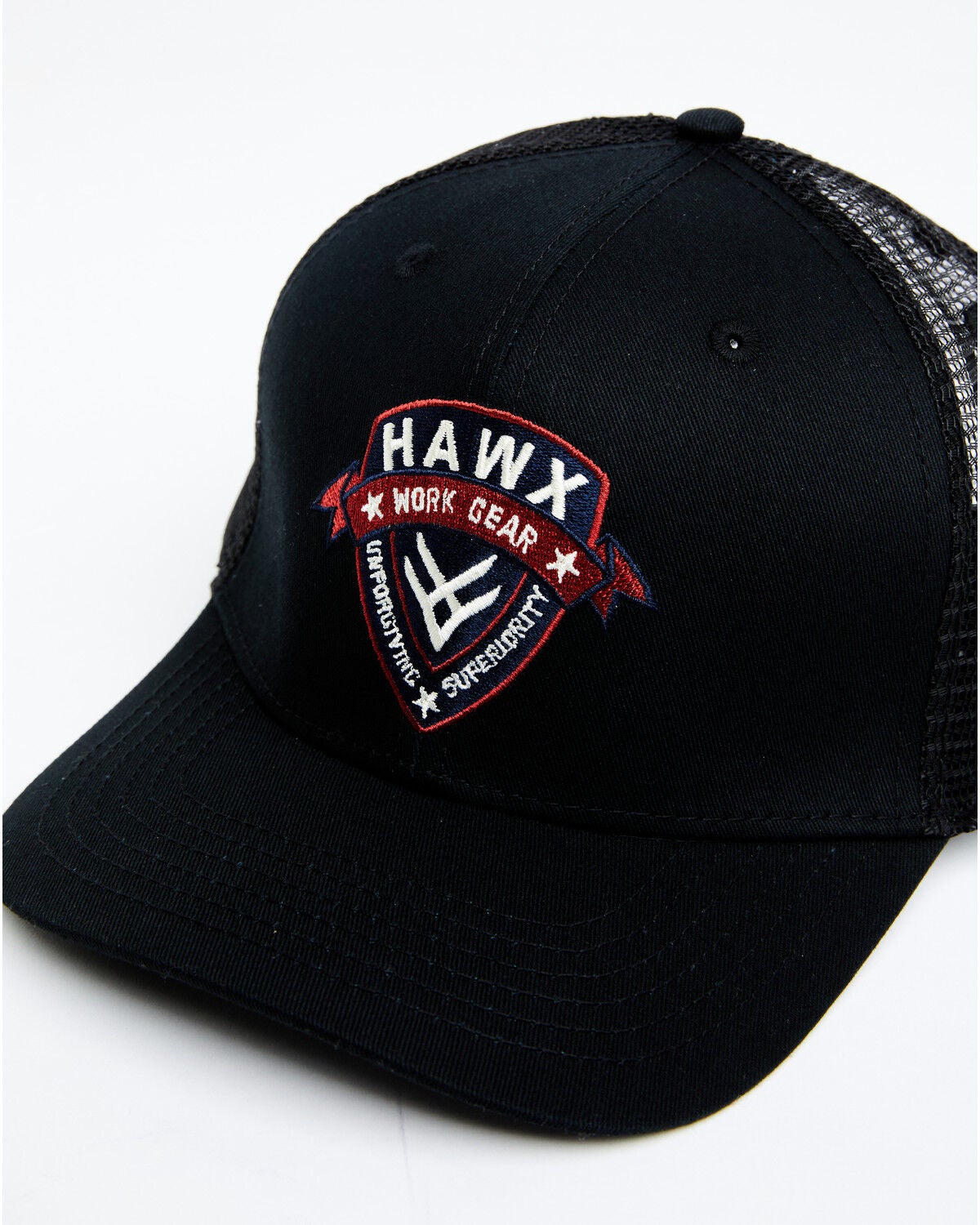 Image #2 - Hawx Men's Ribbon Logo Shield Patch Ball Cap, Black, hi-res