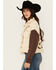 Image #3 - Cleo + Wolf Women's Color Block Graphic Print Snap Cropped Shacket, Oatmeal, hi-res