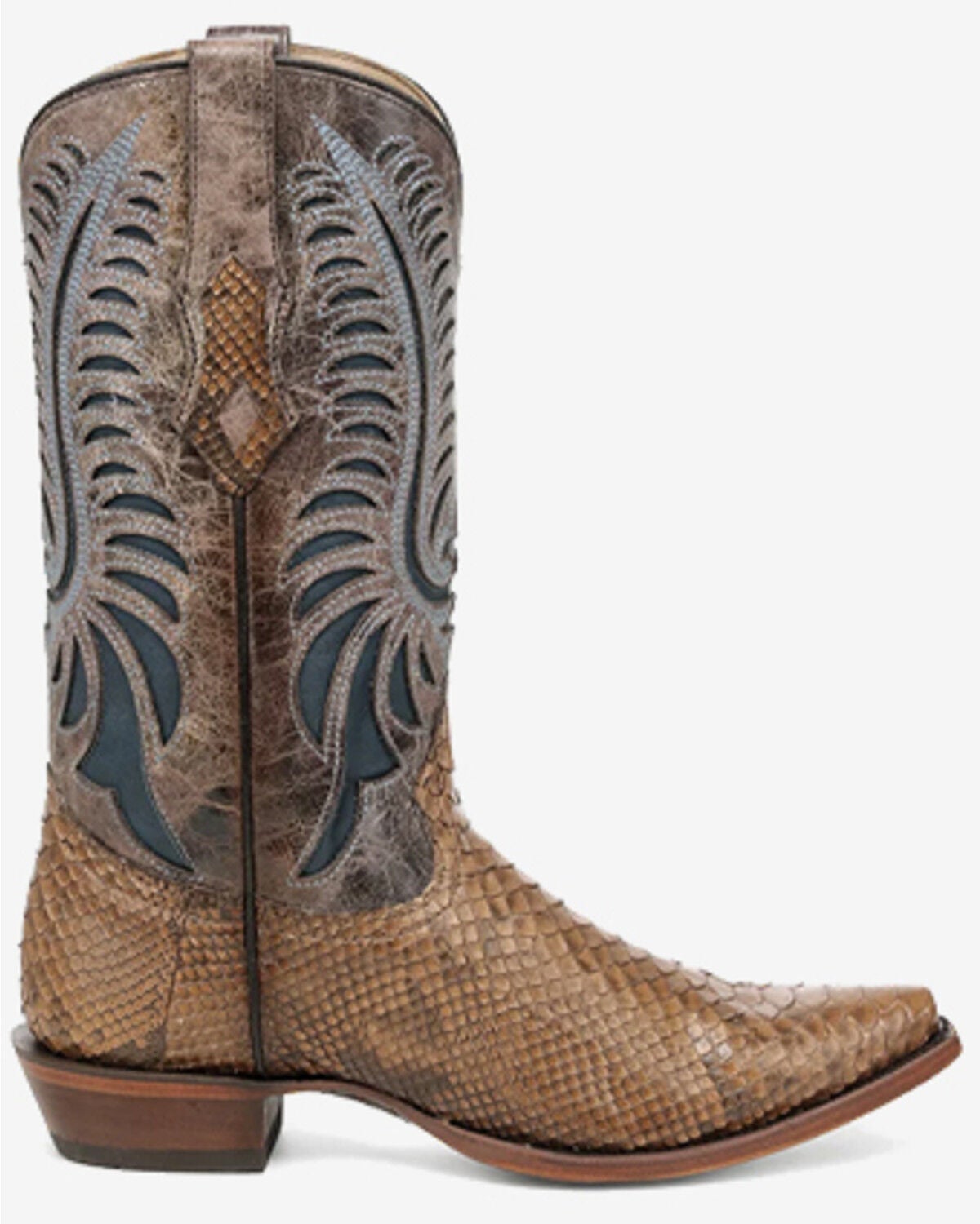 Image #2 - Corral Men's Exotic Python Western Boots - Snip Toe, Honey, hi-res